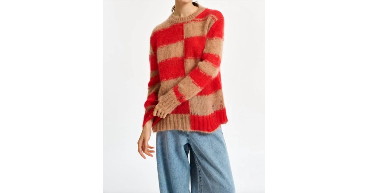 Essentiel Antwerp Caprese Oversized Pullover in Red | Lyst
