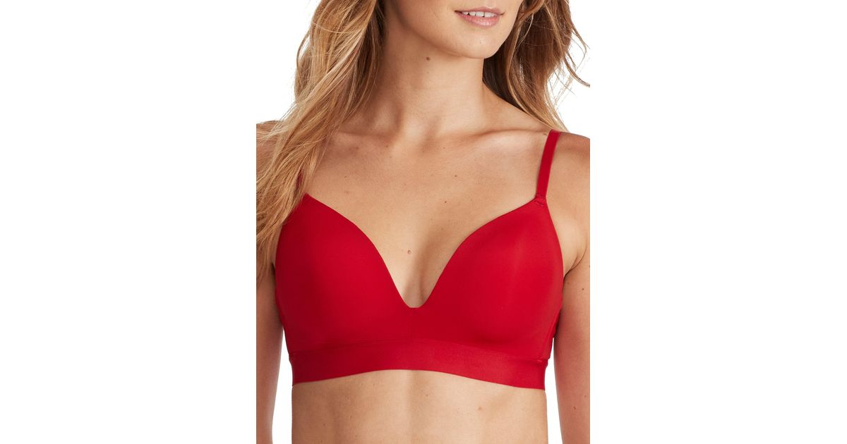 B.tempt'd B. Tempt'd By Wacoal Opening Act Wire-free Plunge T-shirt Bra in  Red