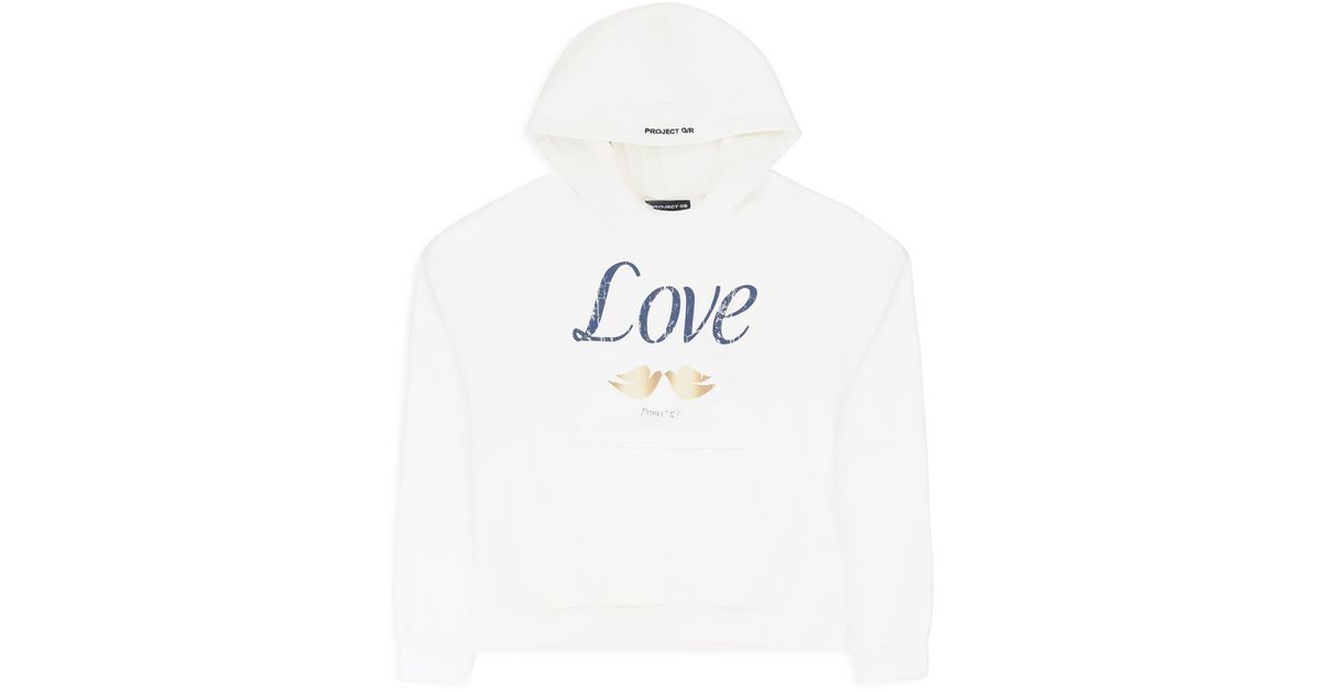 PROJECT G/R Love Parody Hoodie in White for Men | Lyst