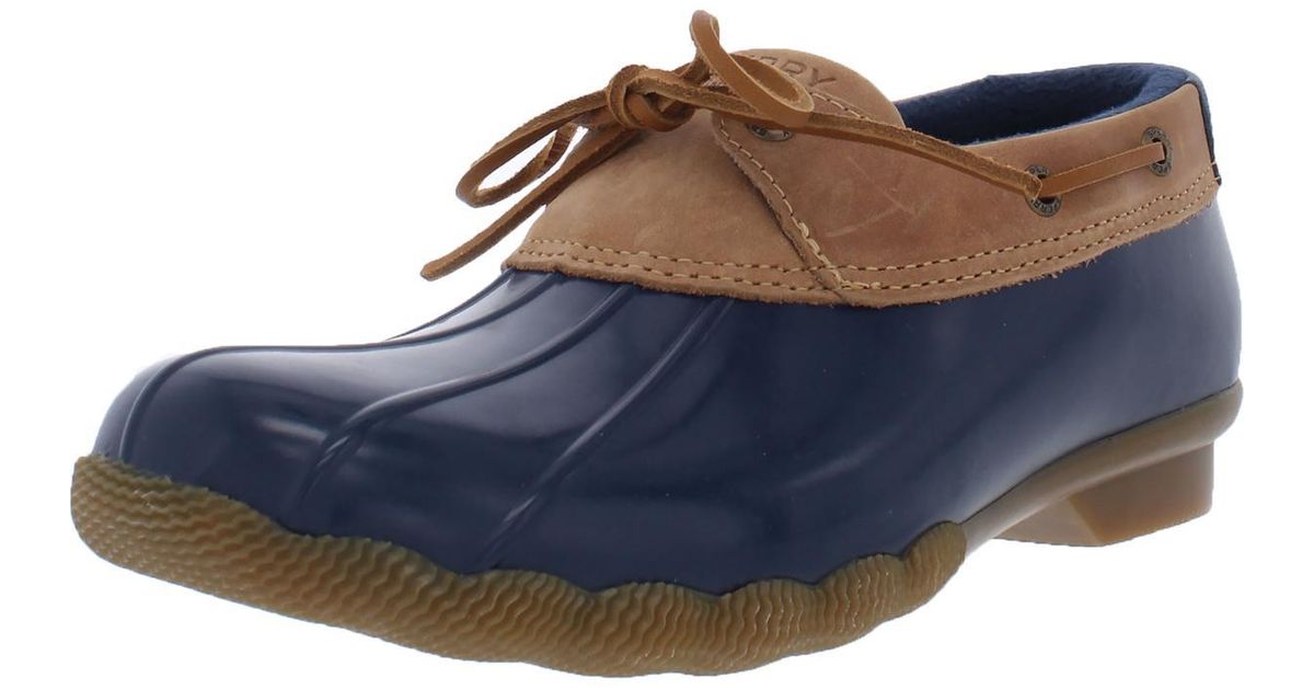 Sperry Top-Sider Saltwater 1-eye Rubber Duck Rain Boots in Blue | Lyst