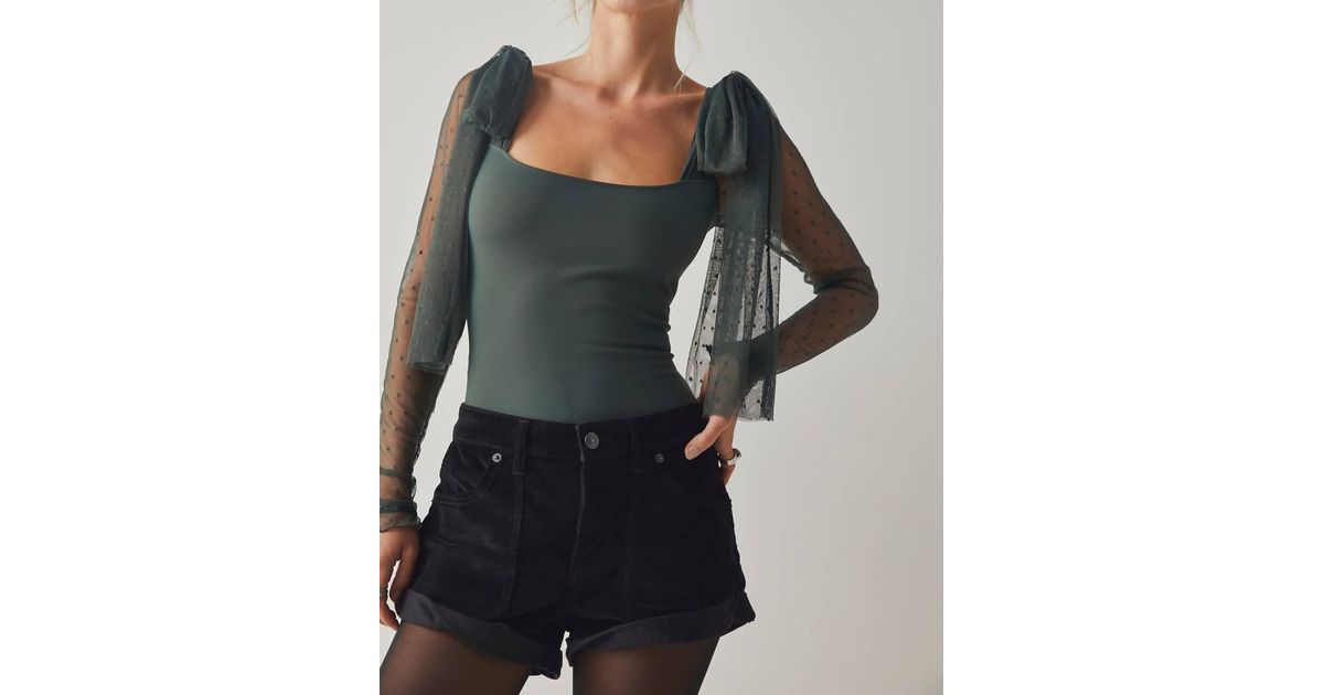 Buy Free People X Intimately Fp Tongue Tied Bodysuit In Green Gables online