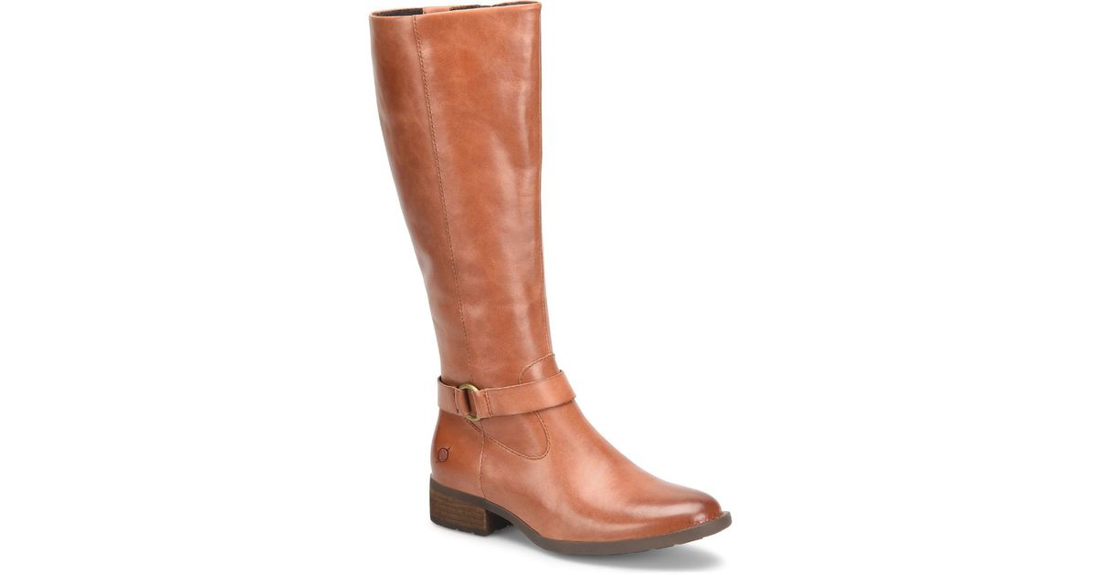 Born Saddler Leather Tall Knee-high Boots in Brown | Lyst