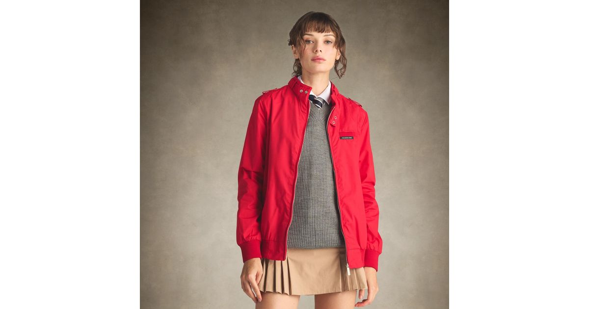 Members Only Classic Iconic Racer Jacket (Slim Fit) in Red | Lyst