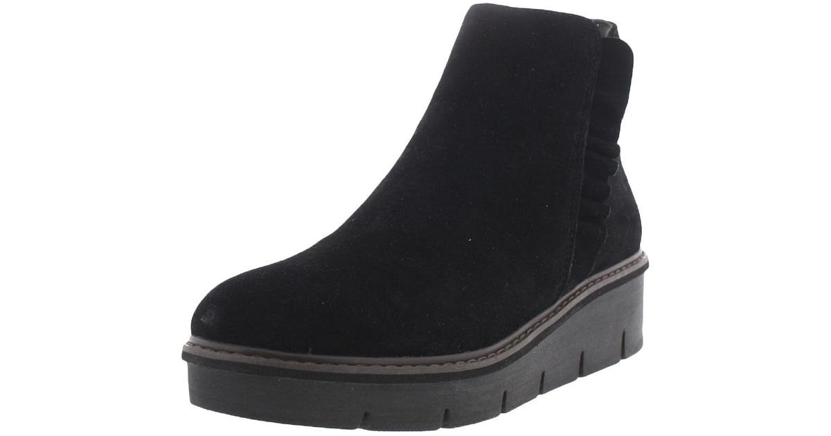 Clarks Airabell Vibe Suede Ankle Chelsea Boots in Black | Lyst