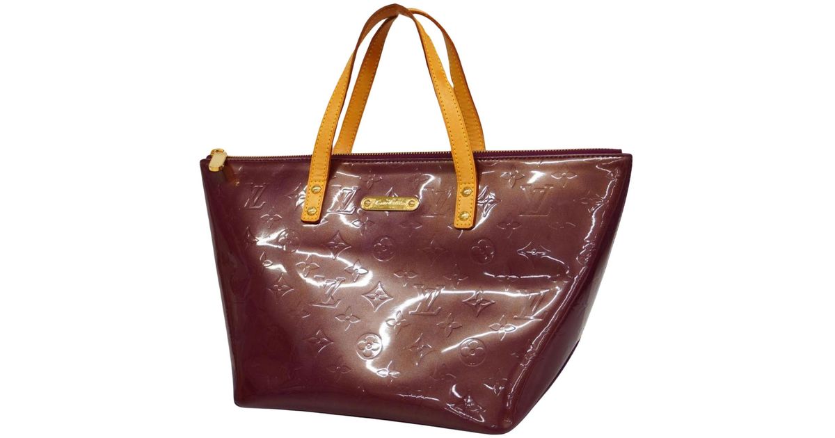 Louis Vuitton Bellevue Pm Patent Leather Tote Bag (pre-owned) in Red | Lyst