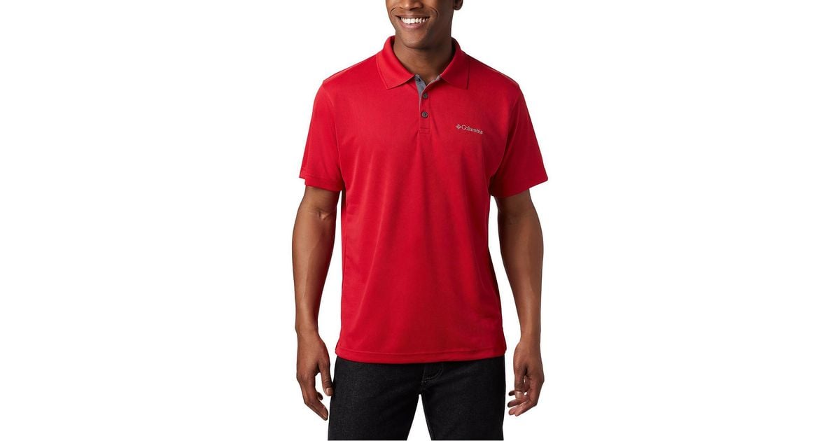 Columbia Big & Tall Textured Collar Polo Shirt for Men | Lyst