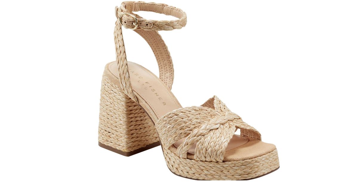 The Fresno | Ivory Raffia Platform Sandal