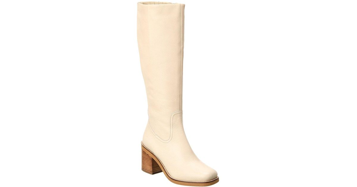 Seychelles Itinerary Leather Knee-high Boot in White | Lyst