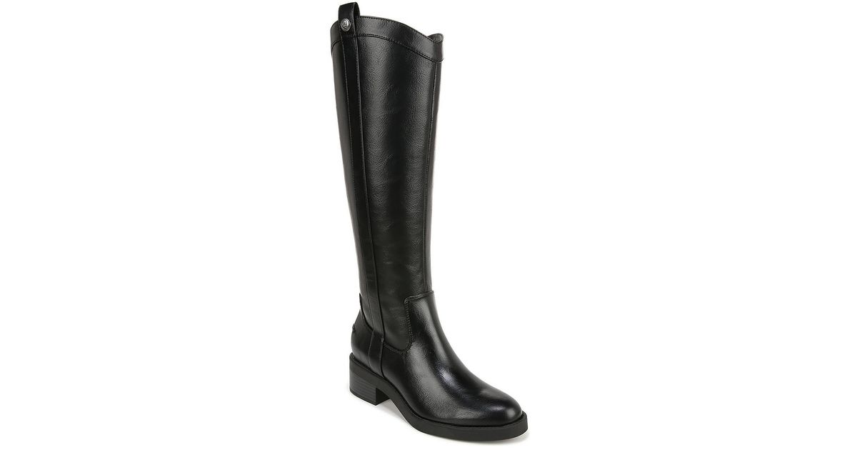 LifeStride Bridgett Faux Leather Wide Calf Knee-high Boots in Black