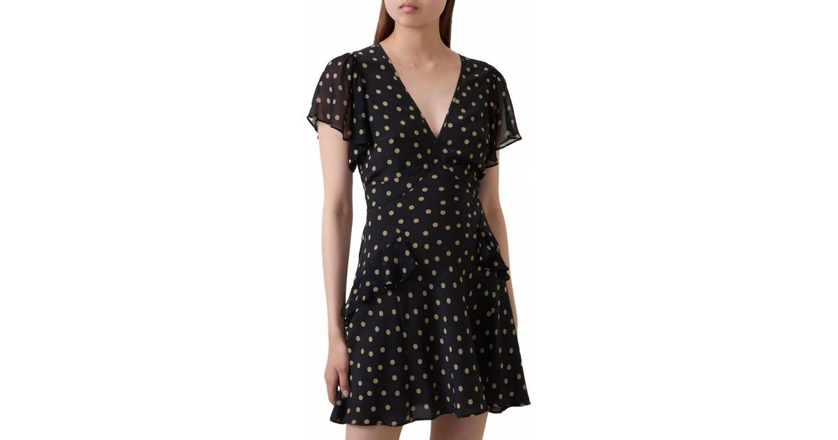 RIXO London Sutton Mini Dress in Black | Lyst