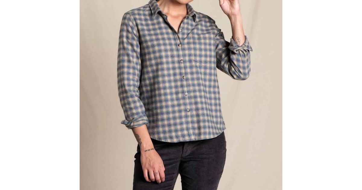 Toad & Co. Cama Long Sleeve Button Up Shirt in Gray | Lyst