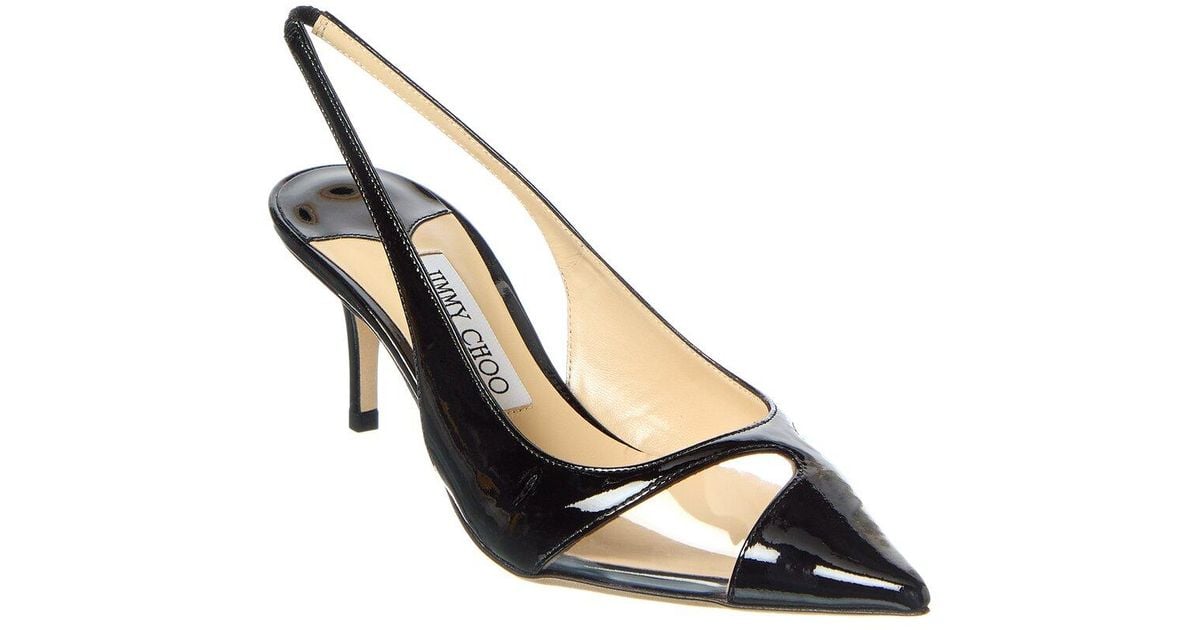 Jimmy Choo Ginnie 65 Leather Slingback Pump in Metallic | Lyst
