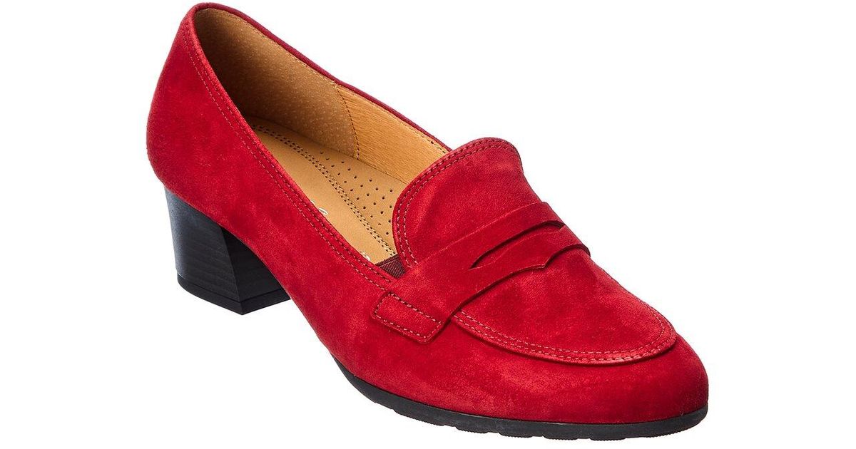 Gabor Shoes Suede Pump Red |