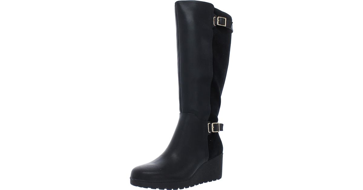 Giani Bernini Sannaa Zipper Leather Over-the-knee Boots in Black | Lyst