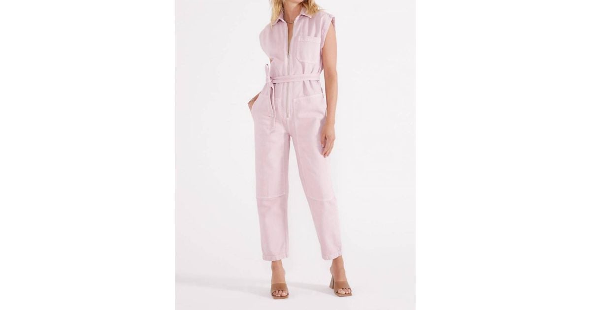 eTica Sabina Carpenter Jumpsuit In Orchid Ice in Pink | Lyst