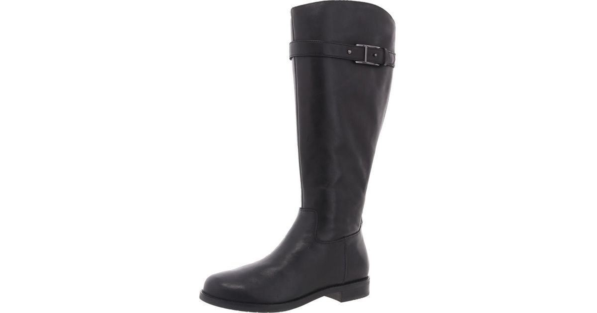 Easy Spirit Aubrey Wide Calf Leather Knee High Boots in Black Lyst