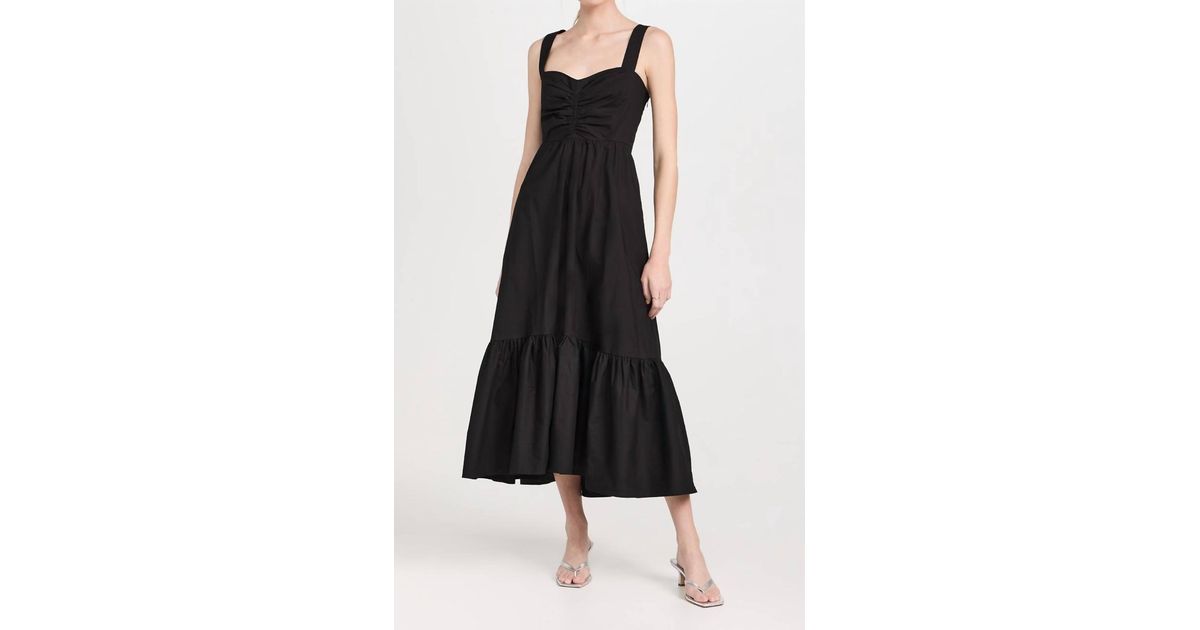 knee length dresses for ladies Free People Midi Dress Lilah White Pleated Cotton Size Extra Small –  Celebrity Owned main image 0