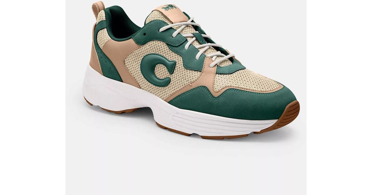 COACH Strider Sneaker in Green for Men | Lyst
