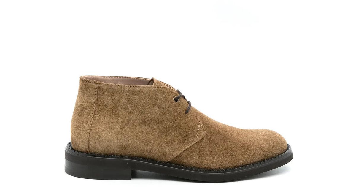 Ferragamo Ferragamo Flat Lace-Up Boots in Brown for Men | Lyst display picture 1
