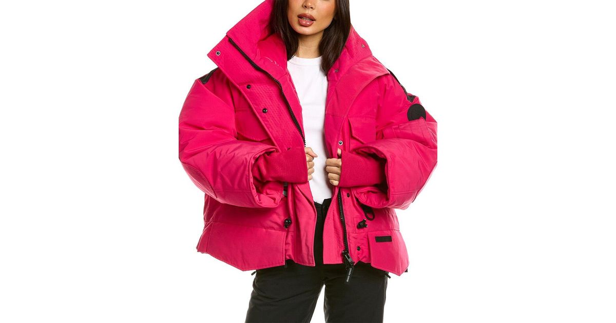 Canada Goose Snow Mantra Cropped Down Coat in Pink | Lyst