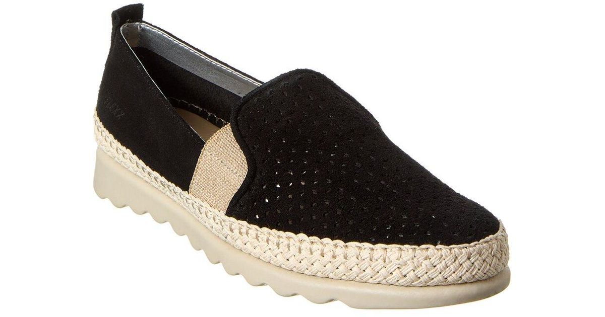 The Flexx Julie Suede Loafer in Black Lyst