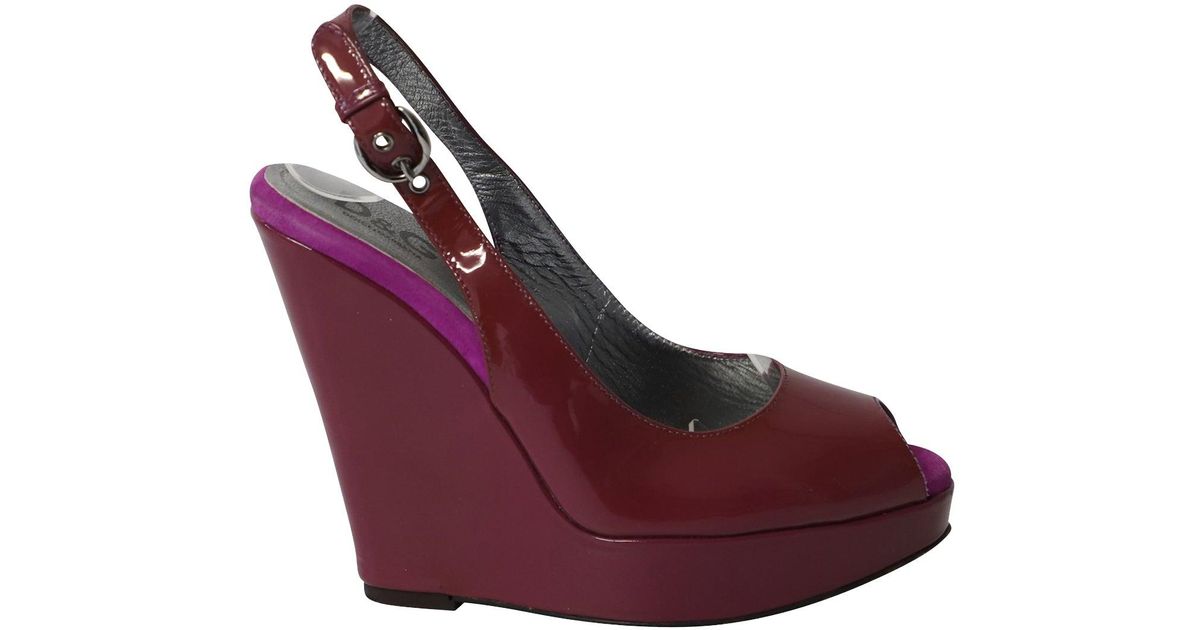 slingback peep toe wedges