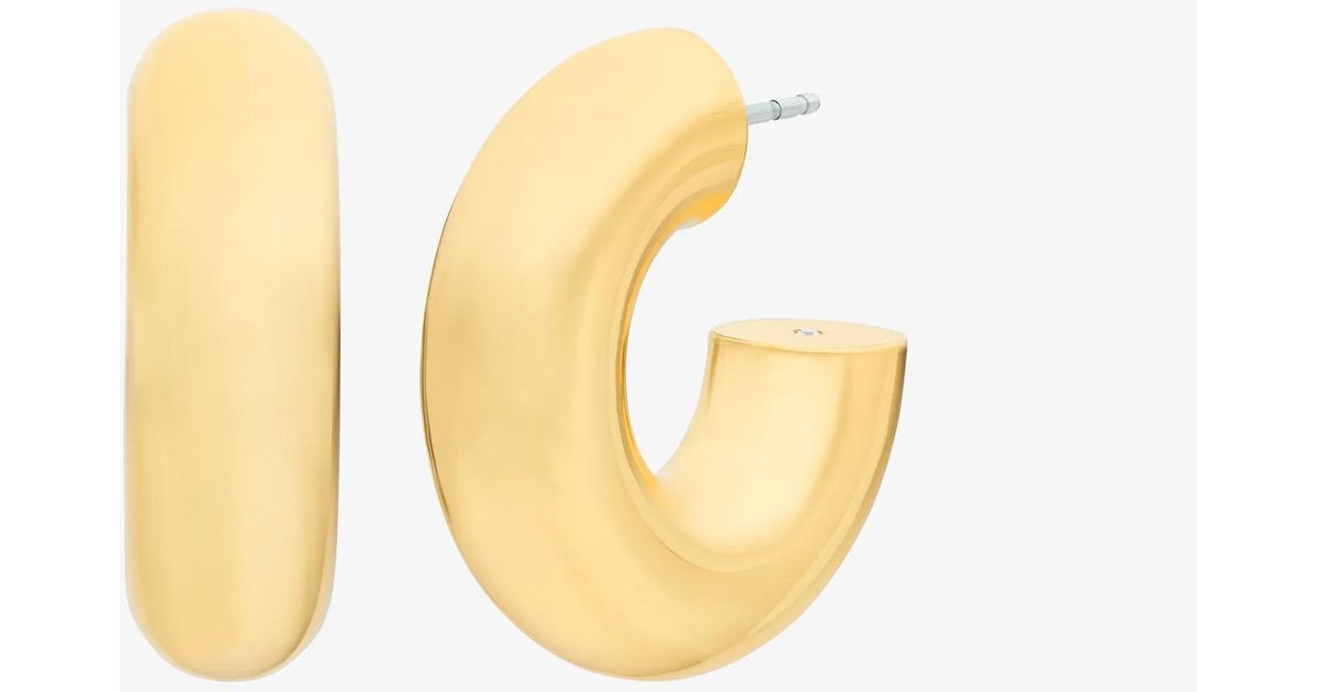 White Chunky Hoop Earrings