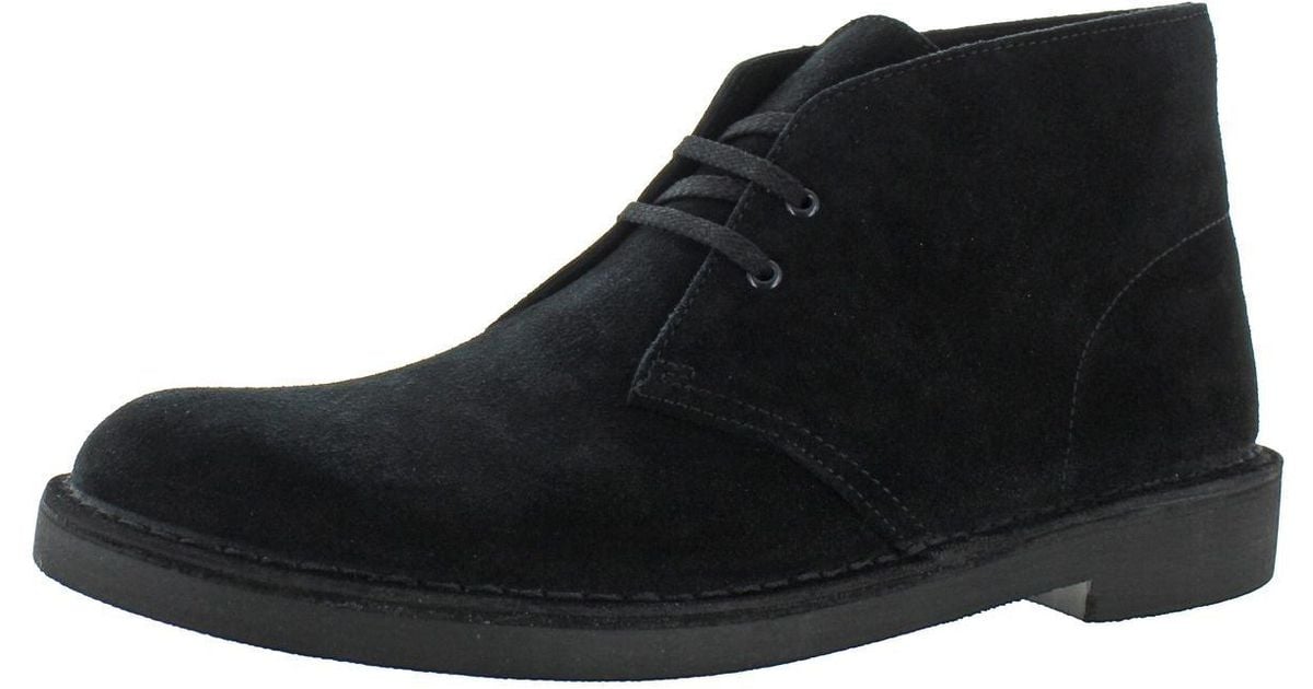 Clarks Bushacre 2 Lace-up Ankle Chukka Boots in Black for Men | Lyst