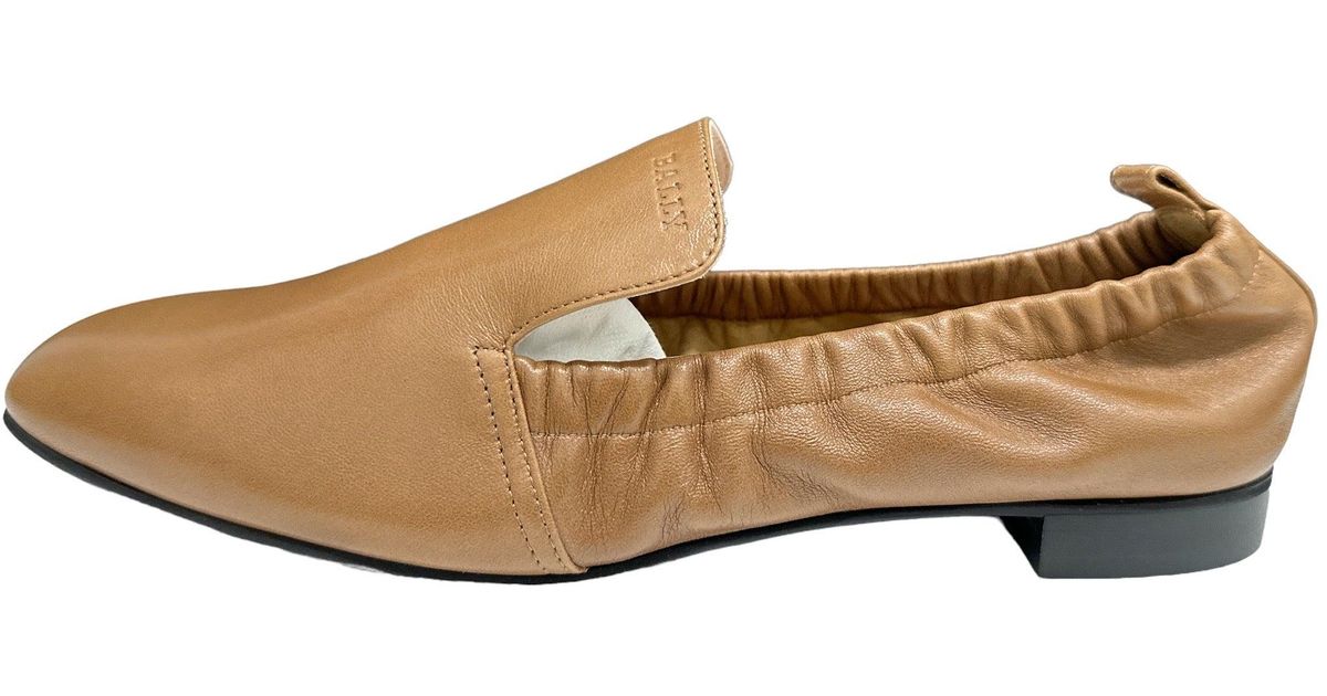 Bally Becca Ladies Cowboy Plain Leather Flats in Metallic | Lyst