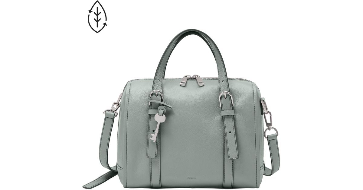 Fossil Leather S Carlie Satchel in Grey (Gray) Save 60 Lyst