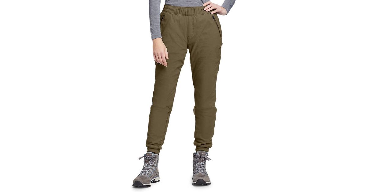 Eddie Bauer Rainier Fleecelined Jogger Pants in Green Lyst