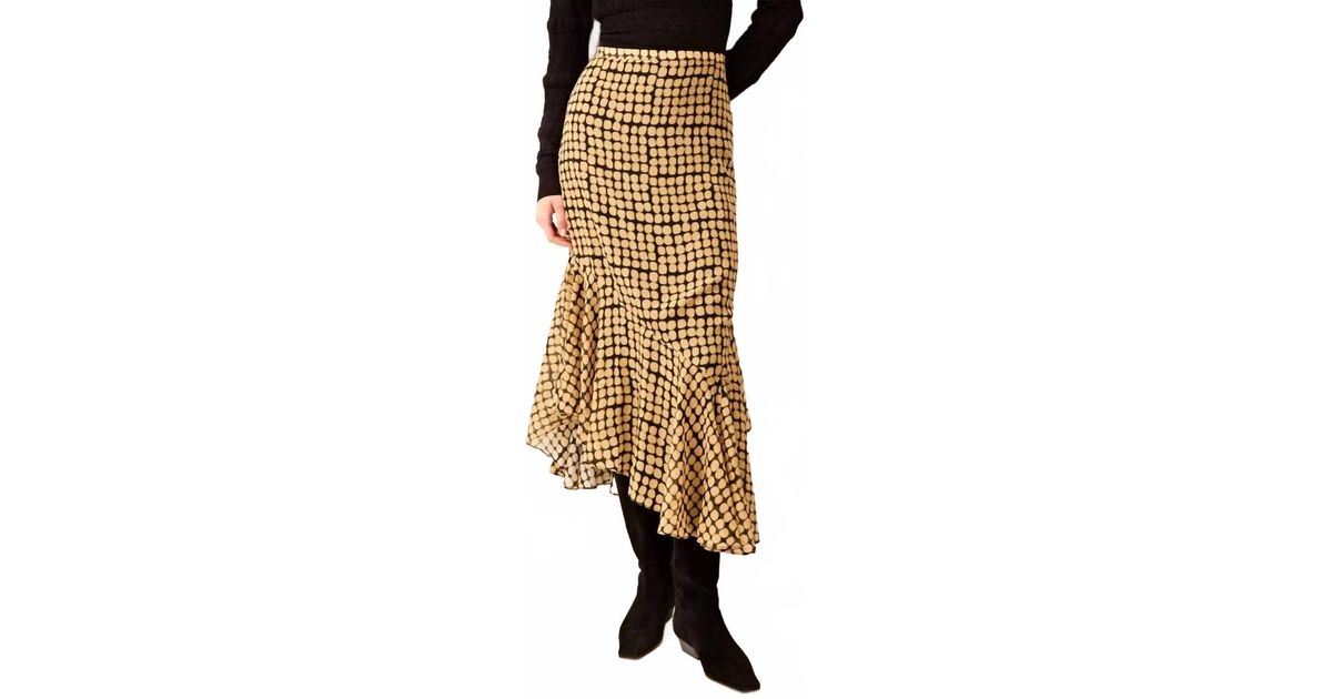 Oliver Seamer Marie Oliver Krista Midi Skirt in Metallic | Lyst