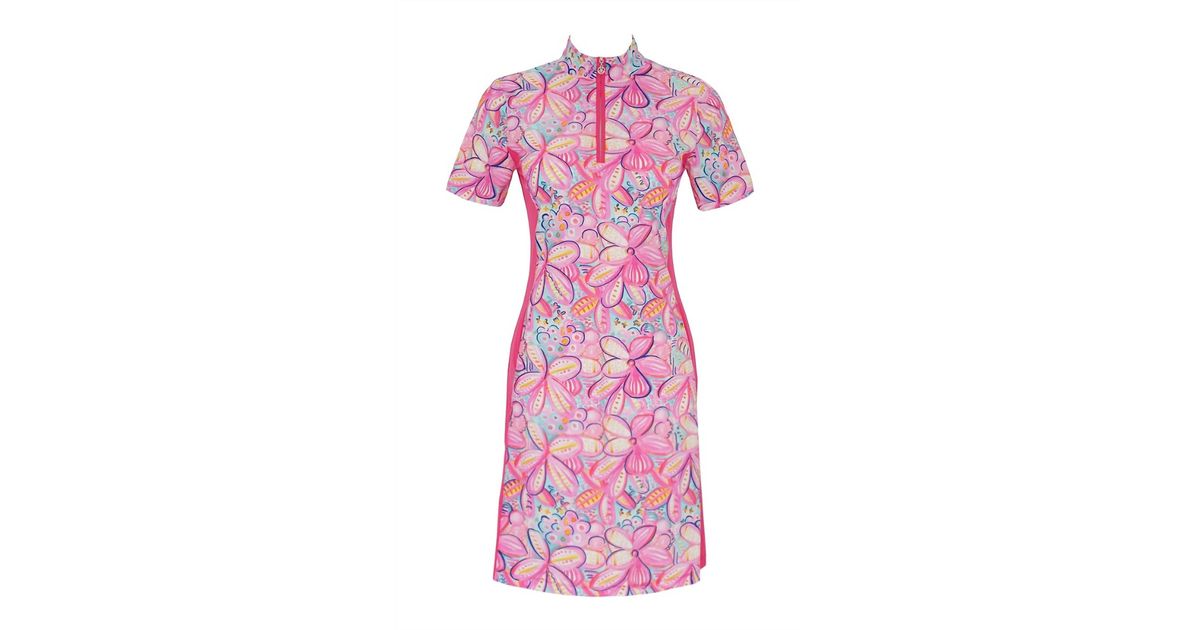 Dolcezza Floral Sport Dress in Pink | Lyst