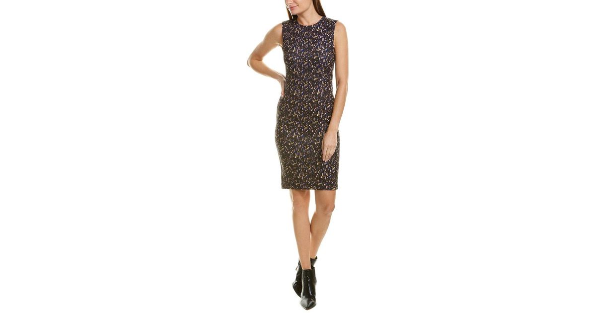Synthetic Scuba Sheath Dress 