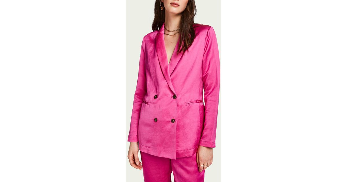 Scotch & Soda Synthetic Double-breasted Blazer in Electric Pink (Pink ...