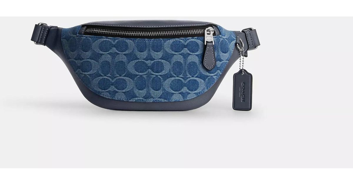 COACH Warren Mini Belt Bag in Blue | Lyst