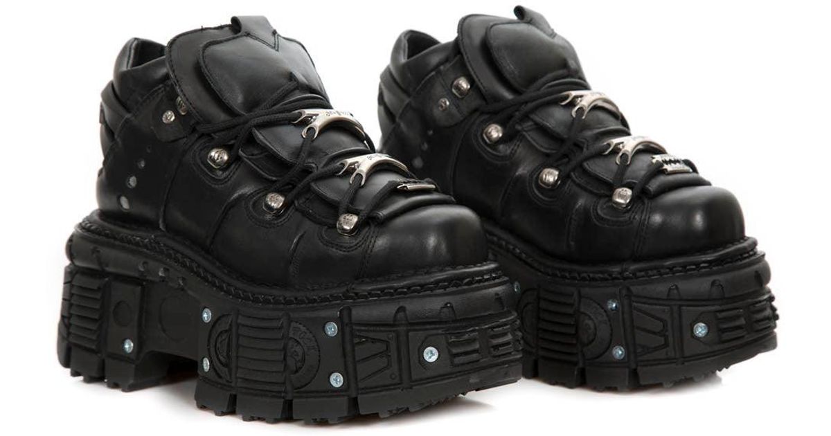 New Rock M-Tank106-C2 Leather Goth Platform in Black for Men | Lyst