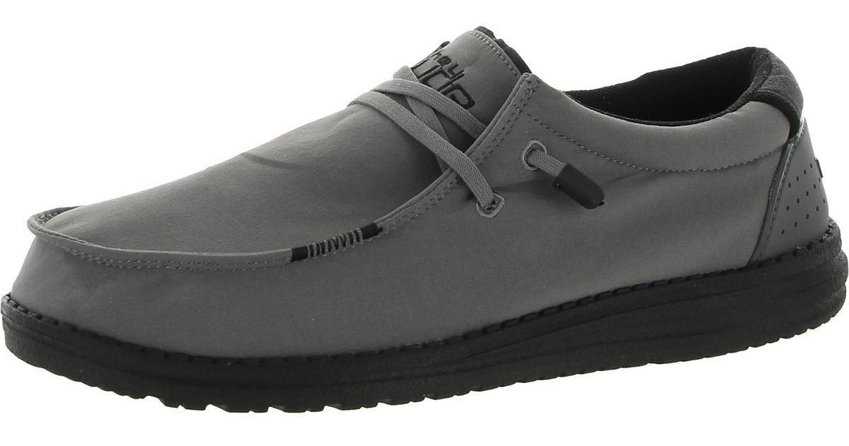 Hey Dude Wally Adv Water Resistant Slip On Loafers in Black for Men Lyst