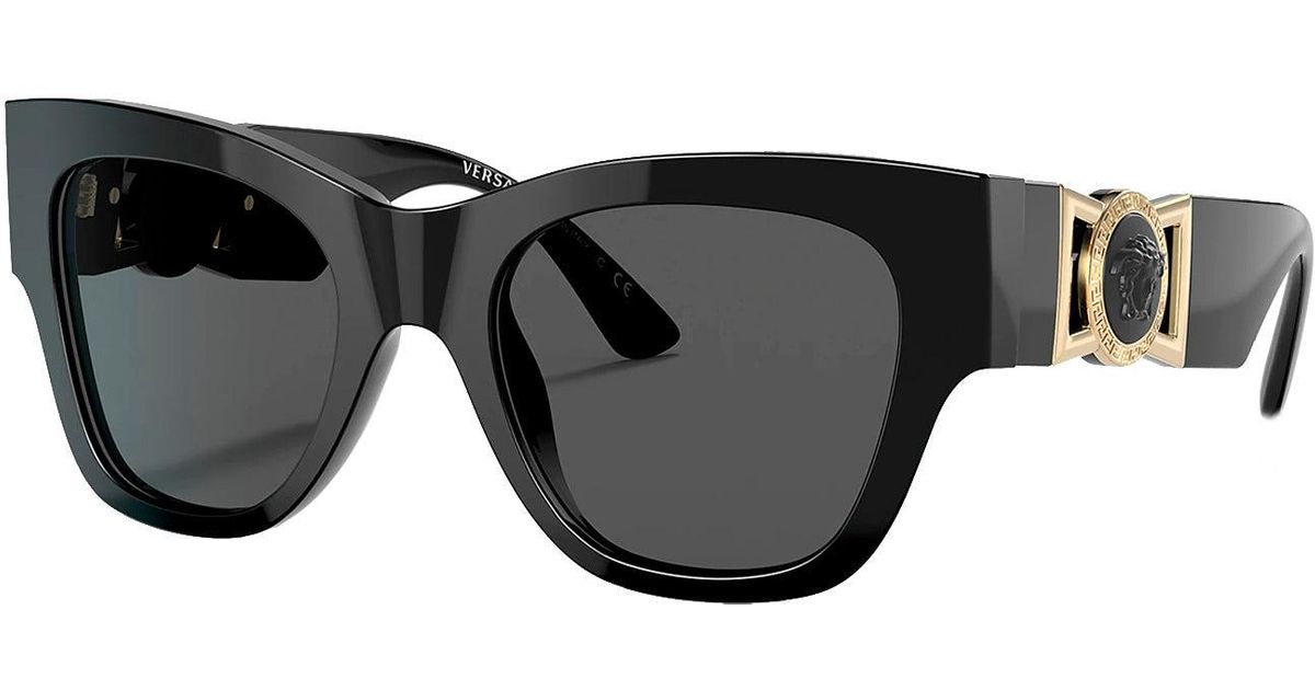 Versace Ve 4415u Gb1/87 Wayfarer Sunglasses in Black | Lyst