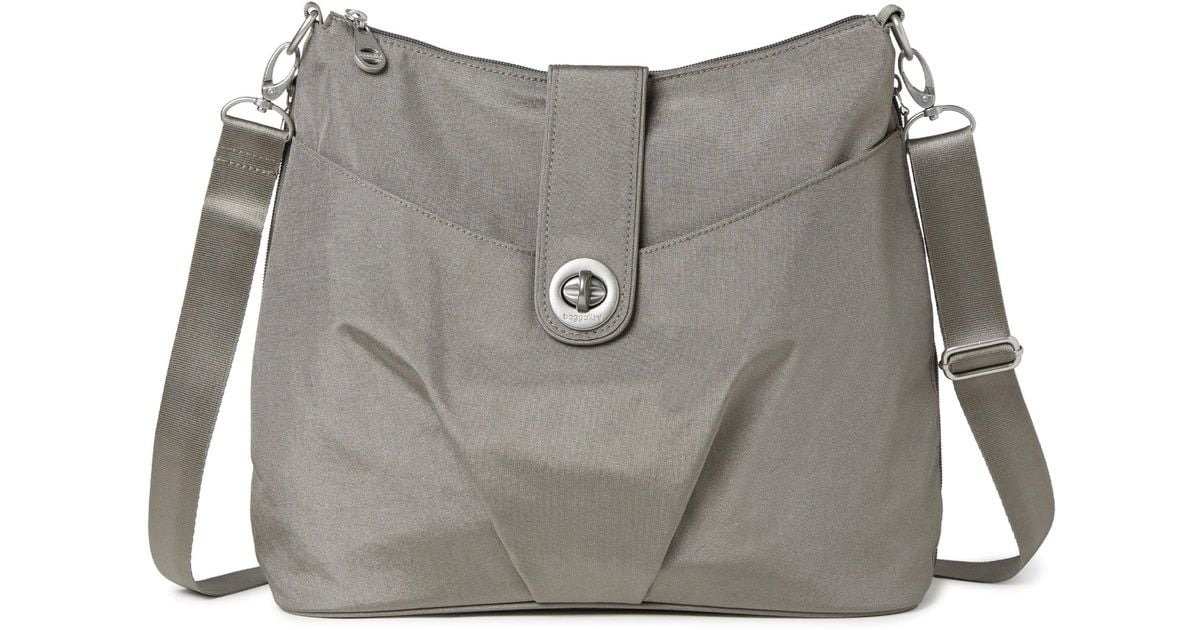 Baggallini Helsinki Crossbody Hobo in Gray Lyst
