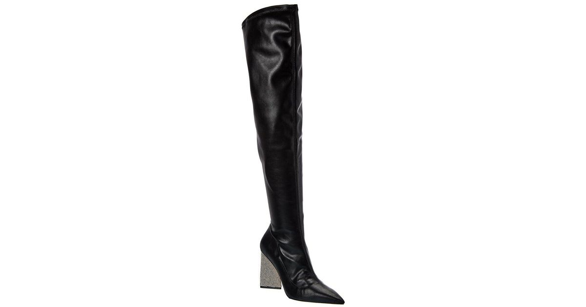 Schutz Cyrus Up Leather Boot in Black 