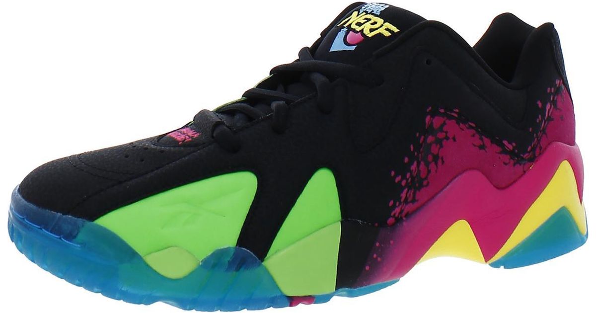 Reebok Kamikaze Ii Low Leather Gym Basketball Shoes in Green for Men Lyst