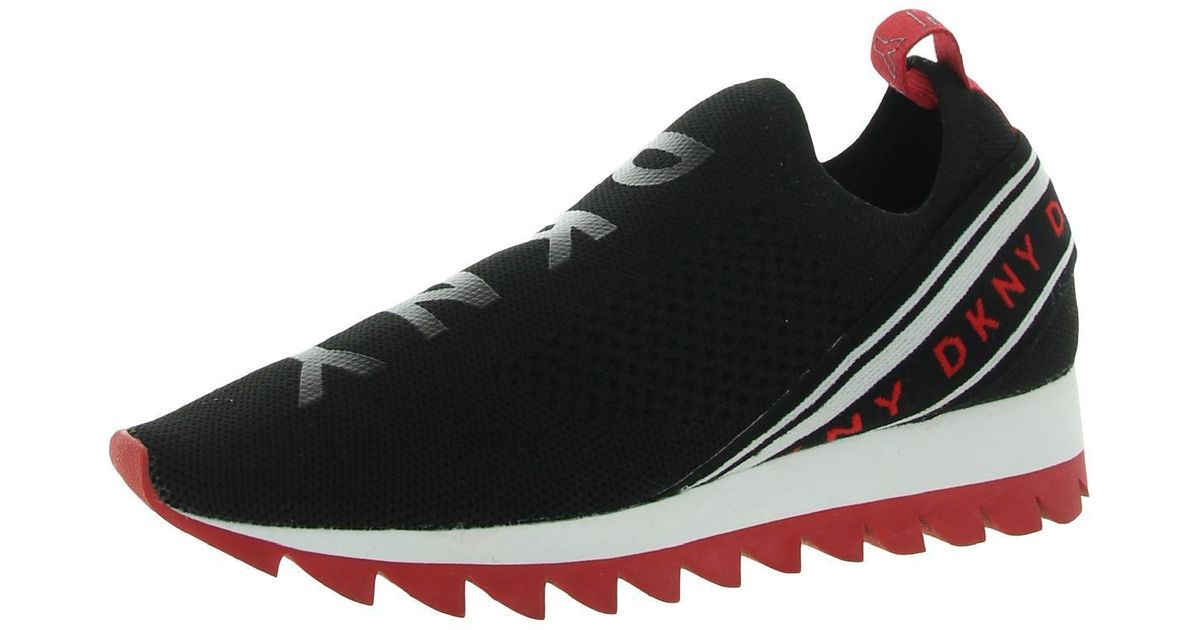 DKNY Abbi Trainers Laceless Slip on Sneakers in Black Lyst