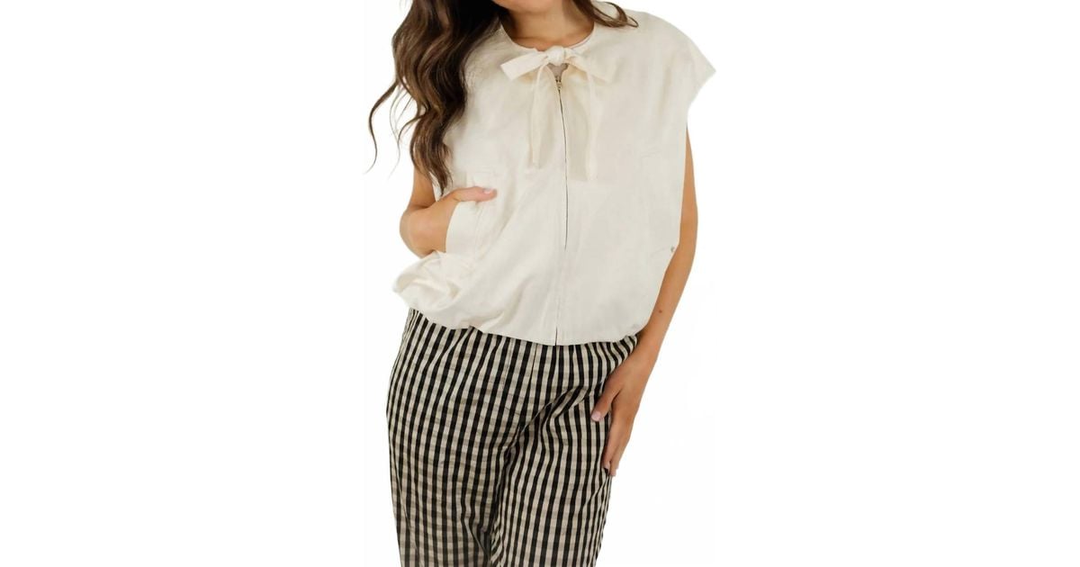 Ottod'Ame Balloon Cotton Vest in White | Lyst