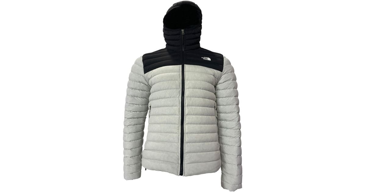 The North Face Packable 700 Fill Power Down Hooded Jacket in Gray for ...