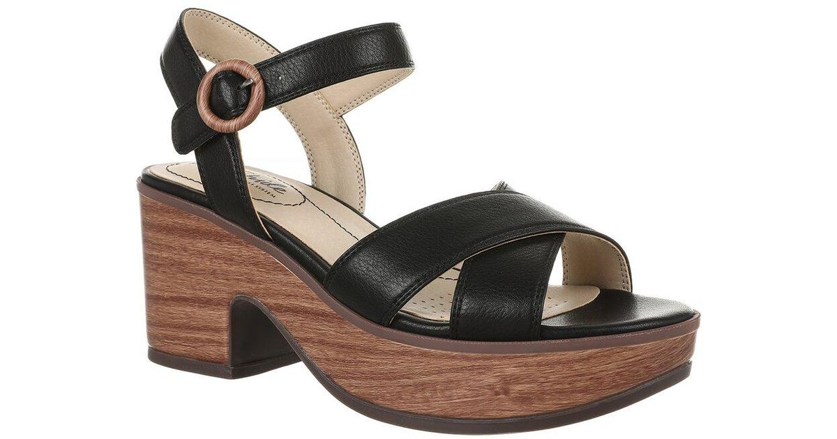 LifeStride Peachy Sandal in Black | Lyst