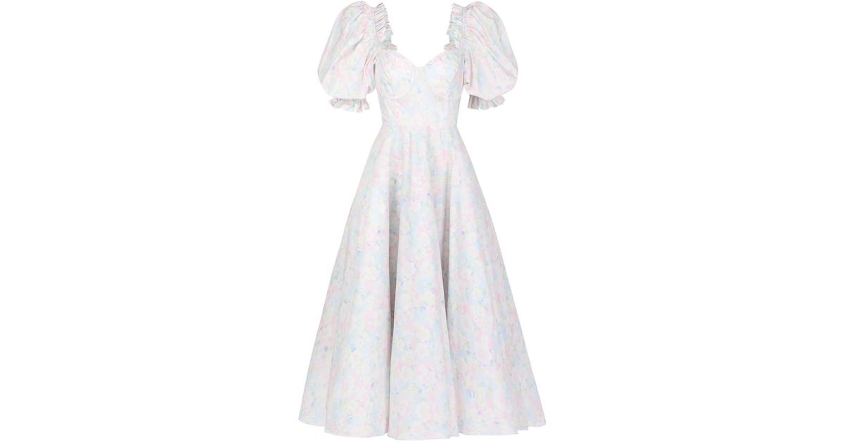 Selkie Tea Rose Dress In White | Lyst