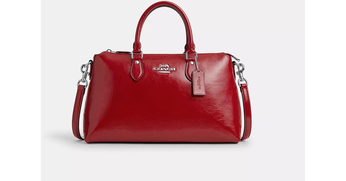 COACH Georgia Satchel Bag in Red Lyst