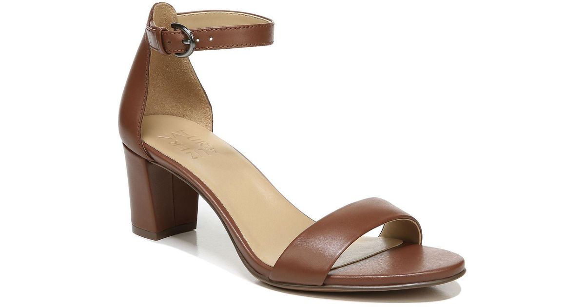 Naturalizer Vera Ankle Strap Heel Sandals in Brown | Lyst