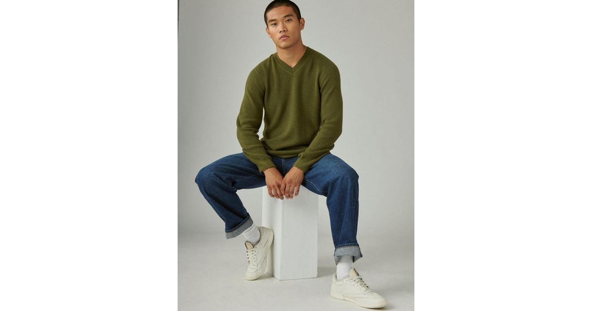 Lucky Brand Cloud Soft V-neck Sweater in Green for Men